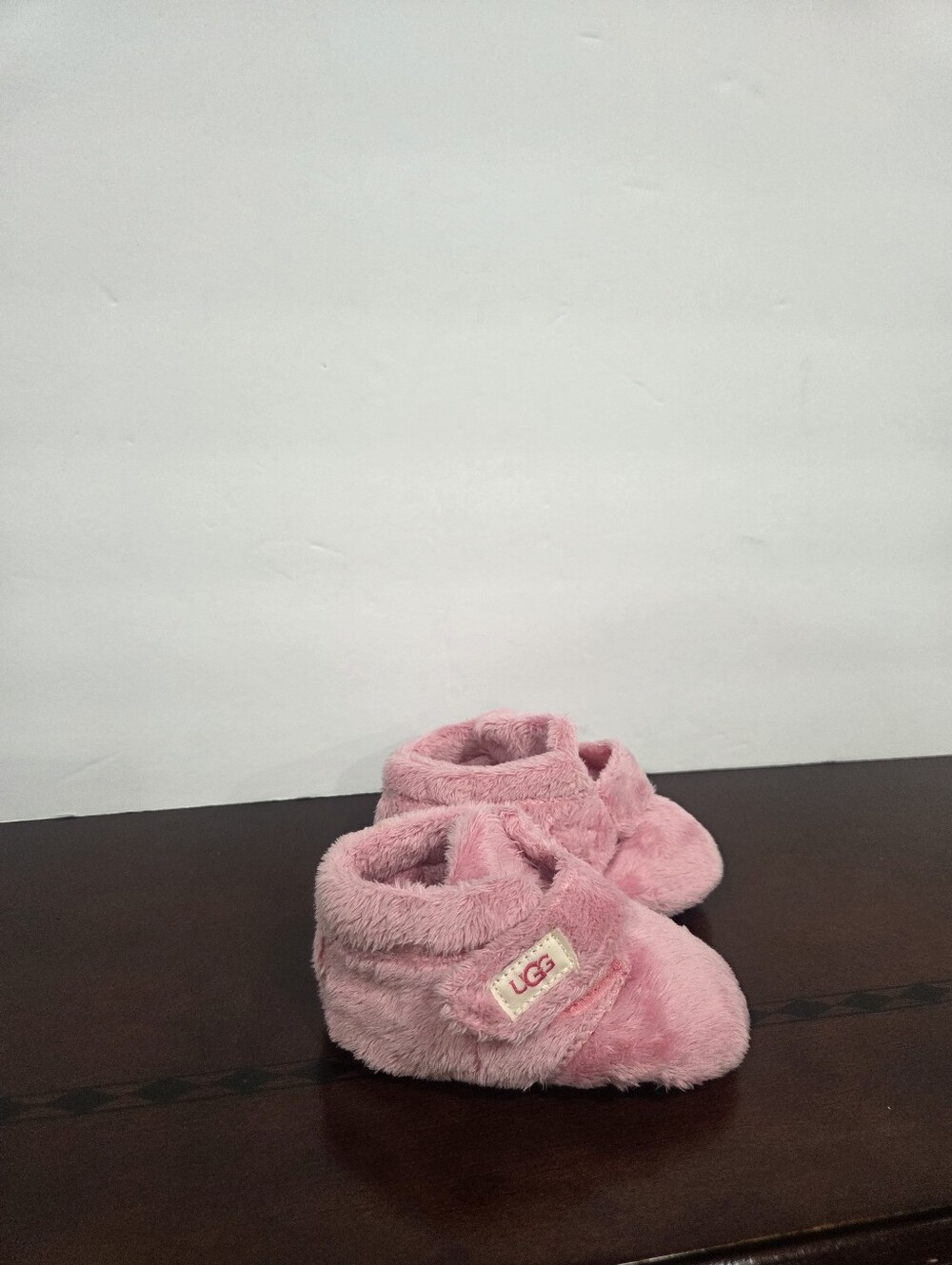 UGG Pink Fuzzy Baby Bixbee Booties 02/03